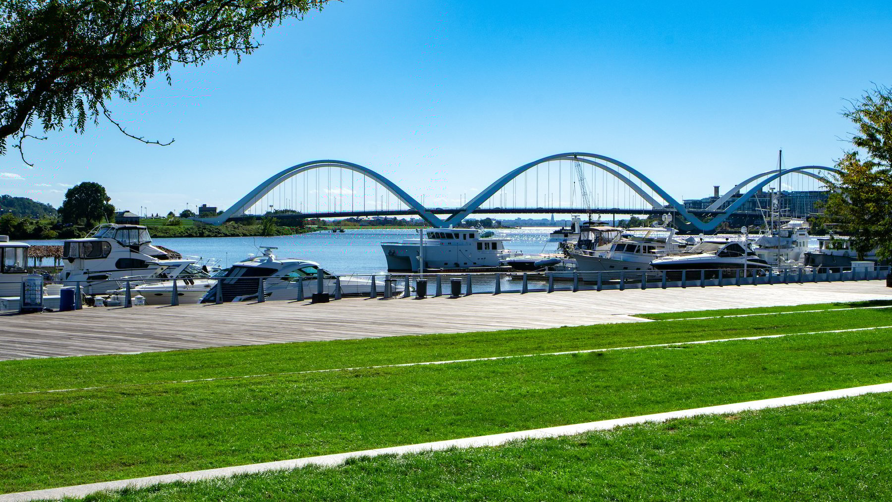 Capitol Riverfront Improvement District bridge green grass