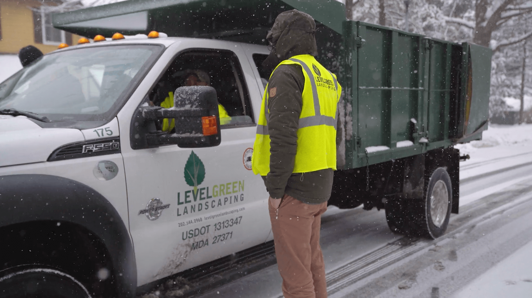 Crew Talking During Snow