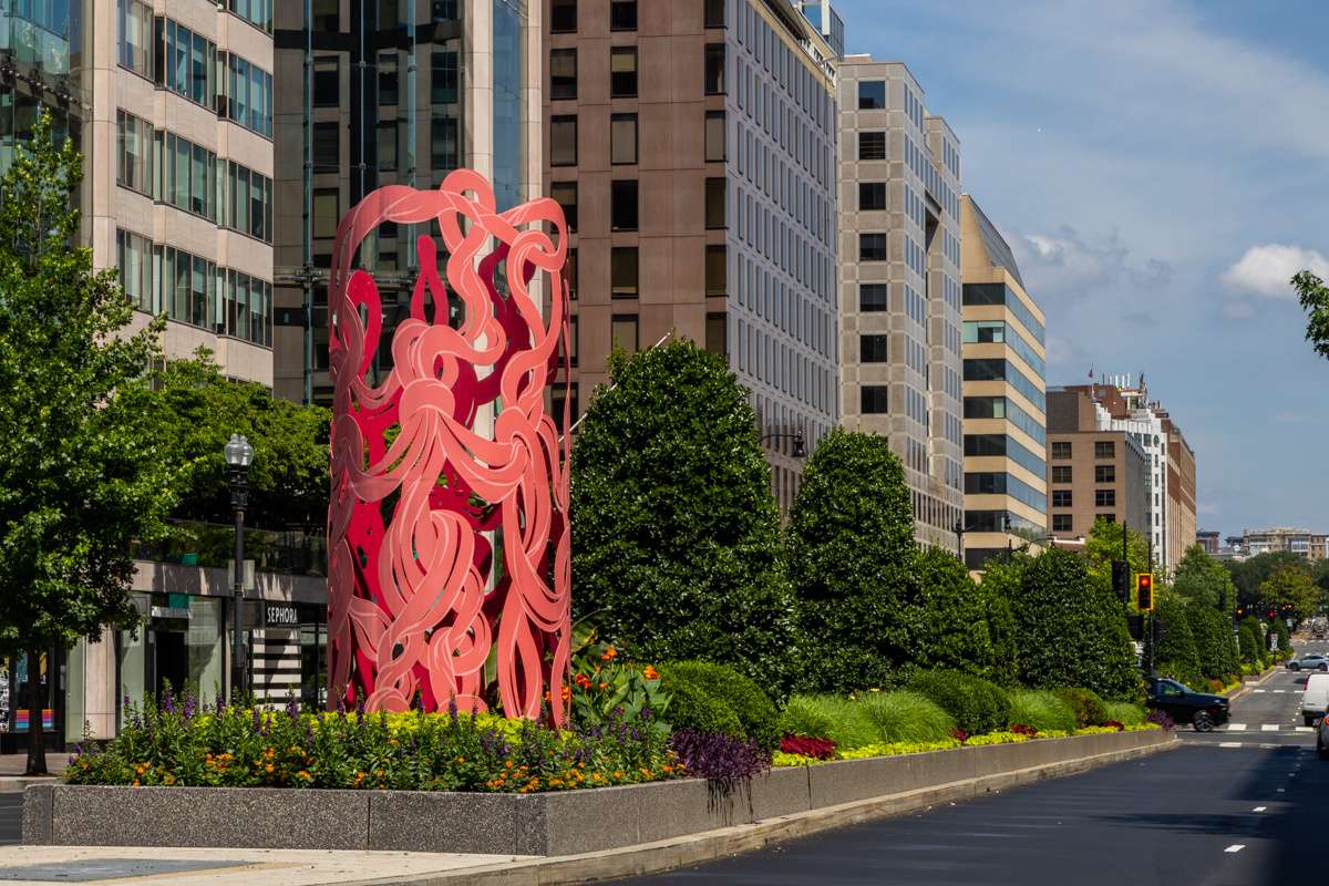 Golden Triangle enhancment median planter box art 1