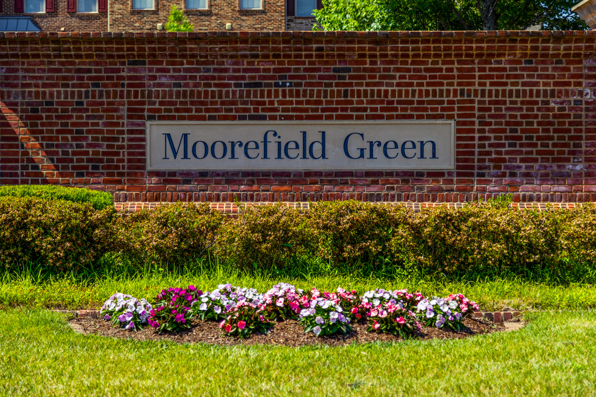 Moorefield Green HOA landscape enhancement plants entry sign 1