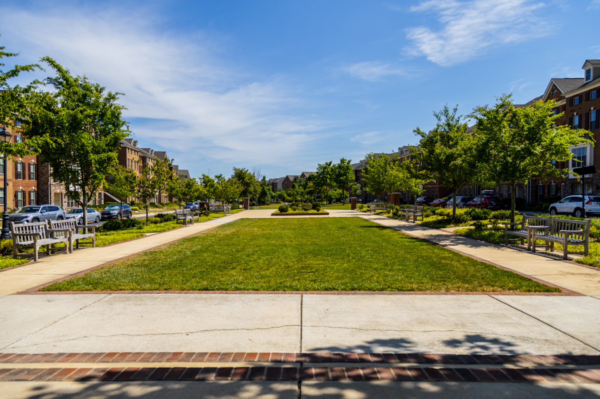 Moorefield Green HOA landscape enhancement plants square walkway