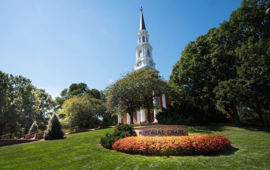 UofMChapel plantings signage grass