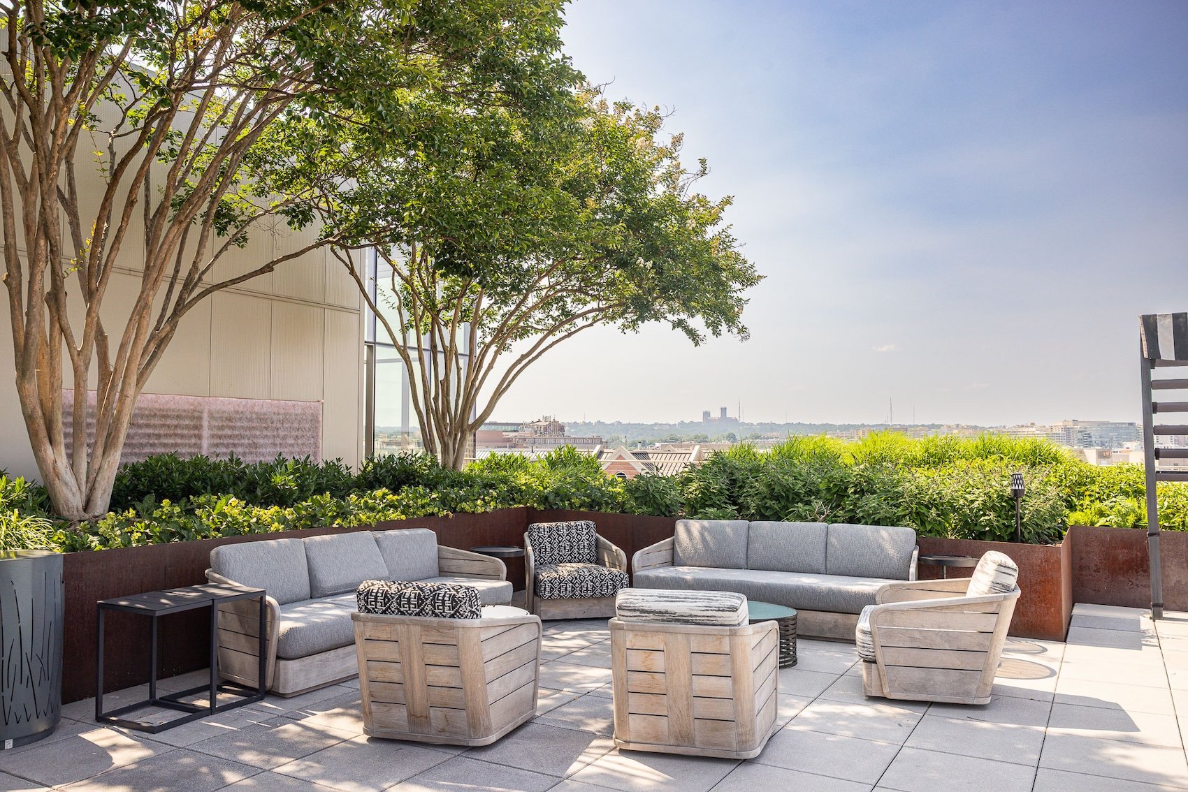 rooftop patio on office building