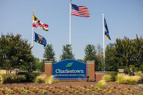 landscape beds around welcome sign 