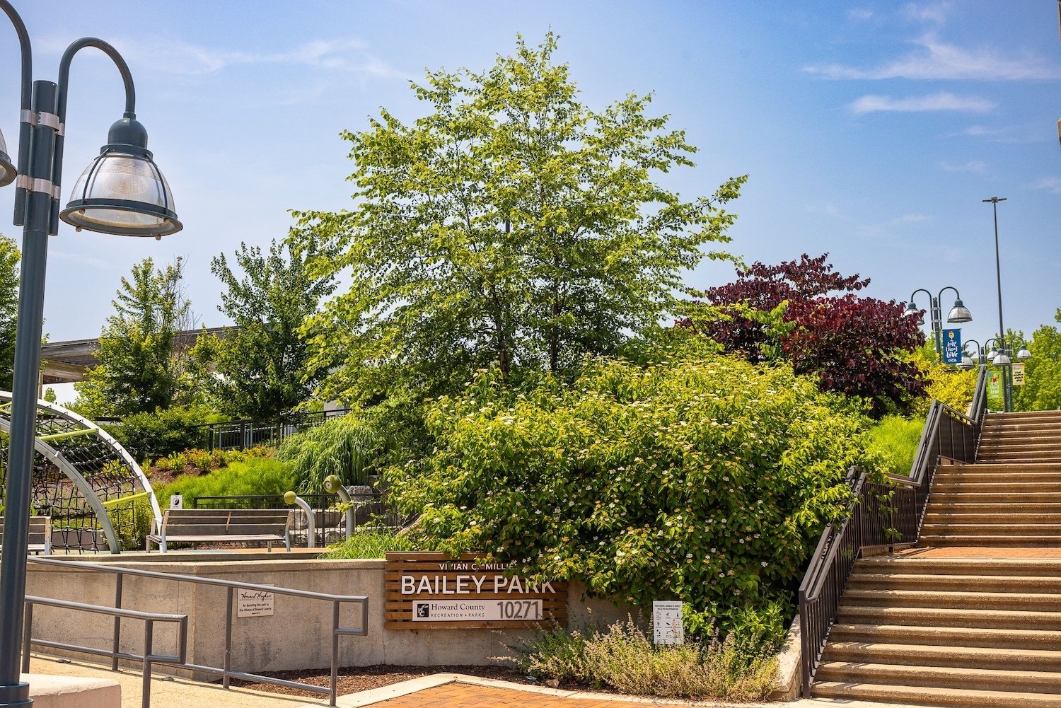 Columbia Lakefront Paver walkway and stairs landscape beds