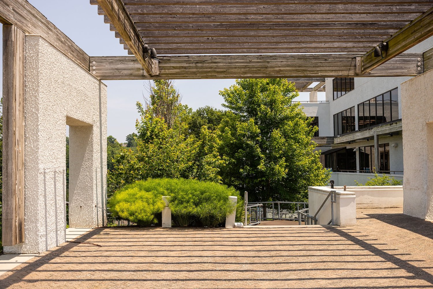 Columbia Lakefront paver covered paths landscape beds 