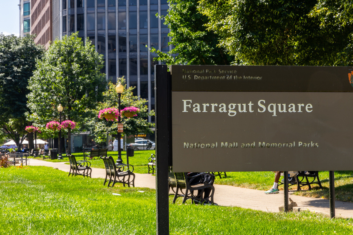 Golden Triangle enhancment hanging flower baskets
