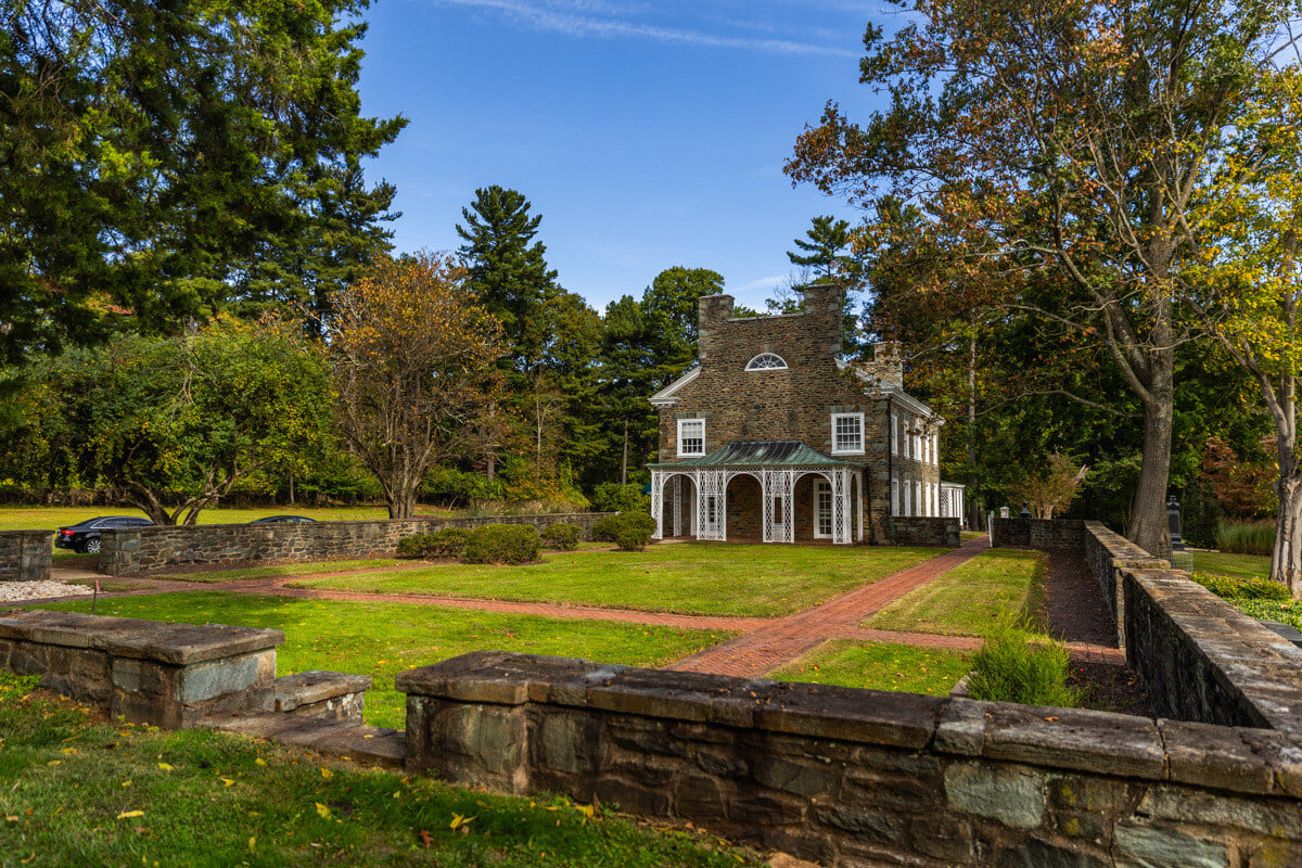 Parklawn Cemetary grounds old building stone wall