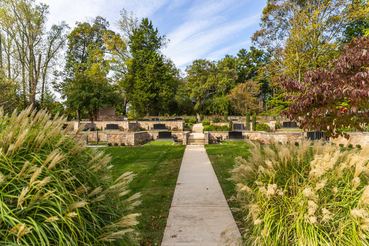 Parklawn Cemetary sidewalk landscape green grass