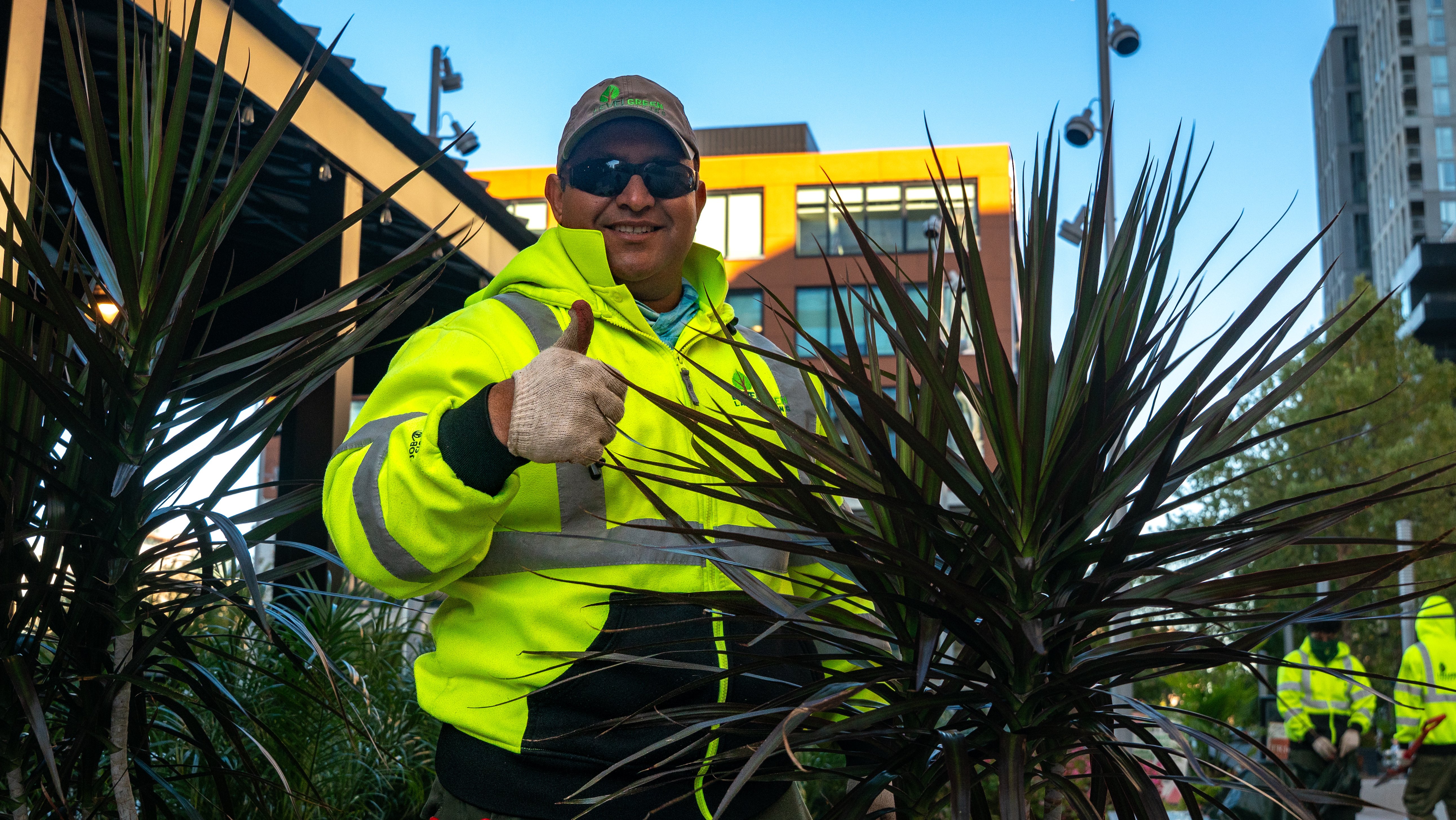 The boro crew cleaning up landscape beds 9