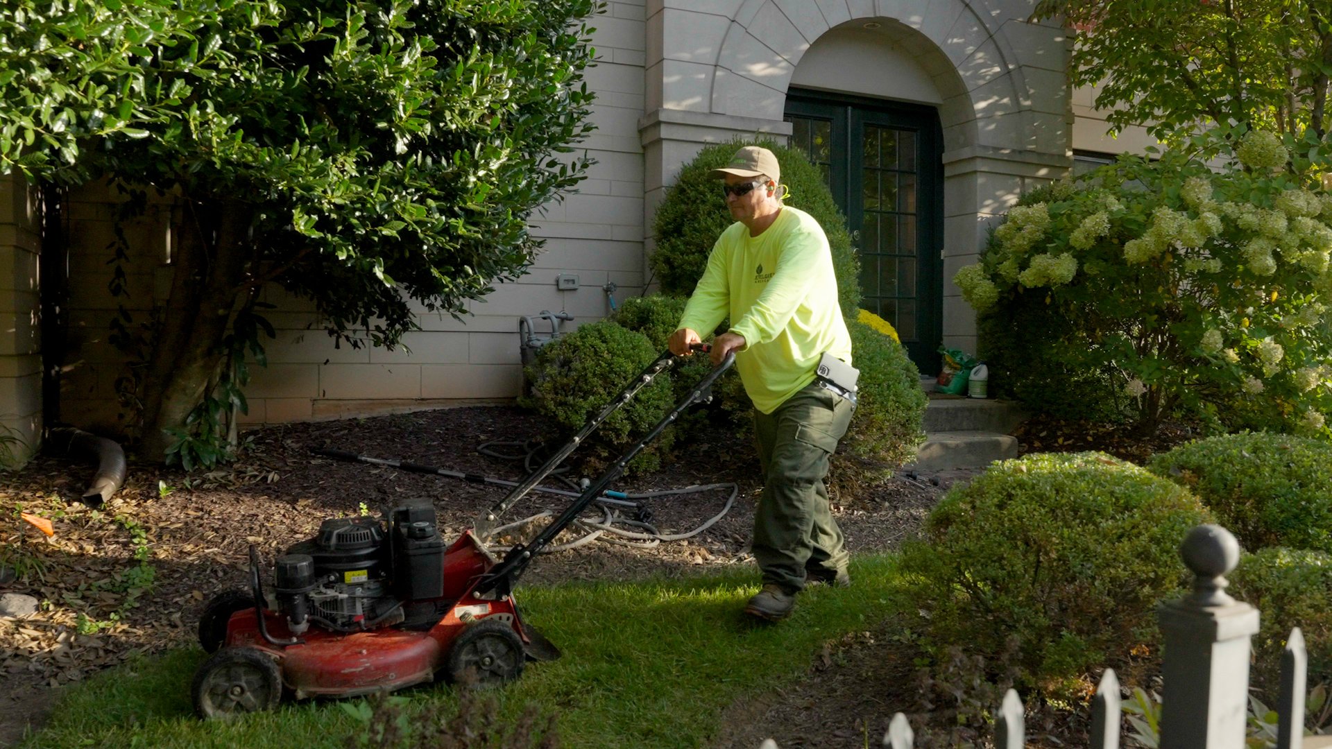 West Market Community Association crew team mowing 2