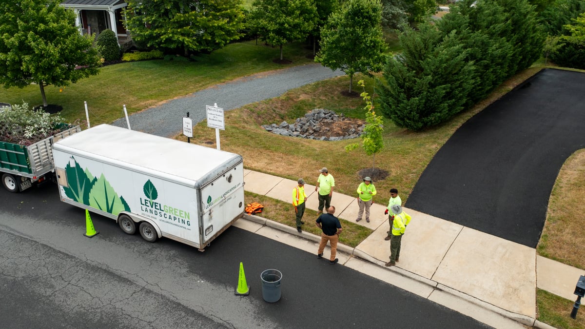 crew truck roadside aerial 1