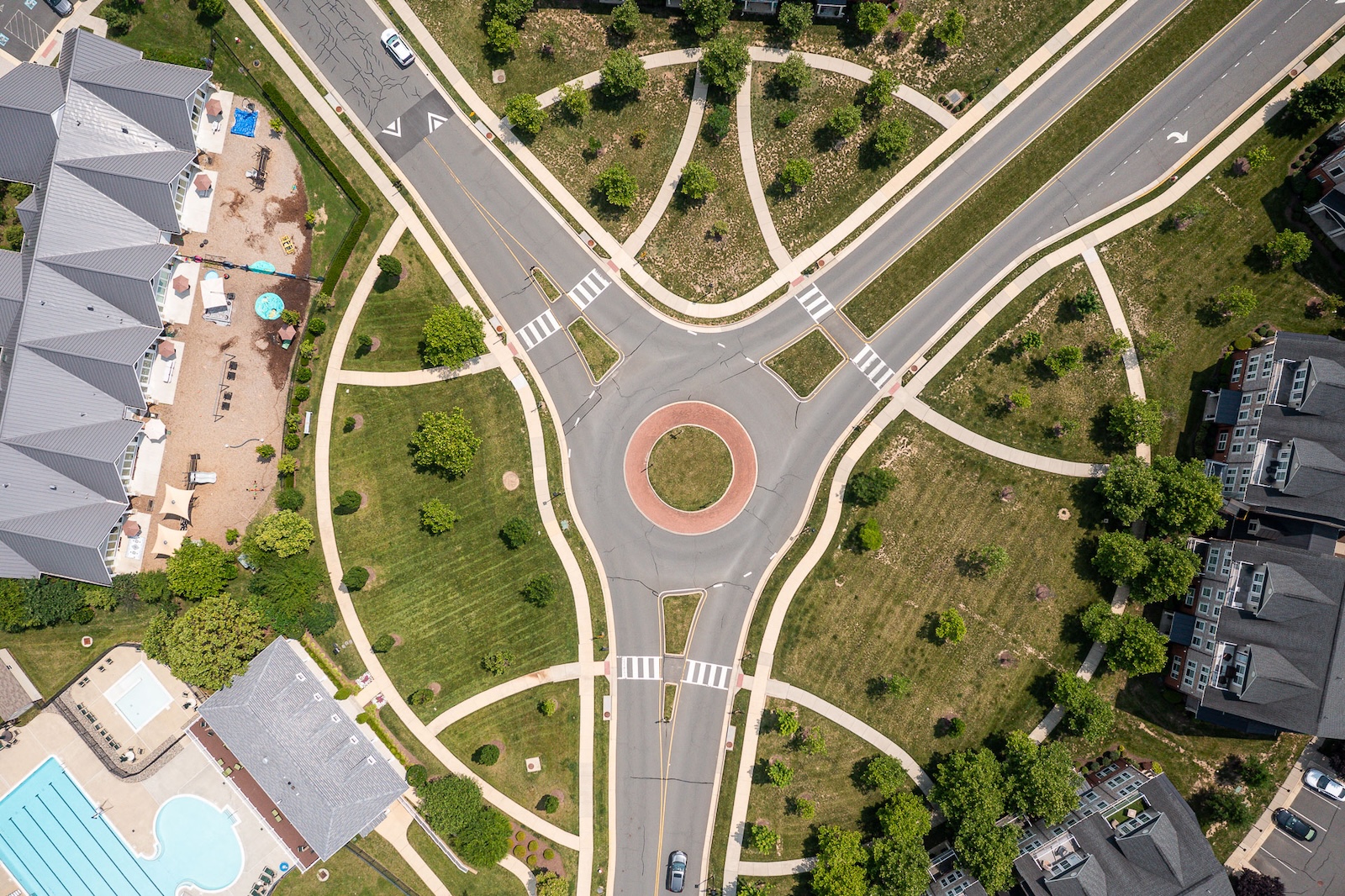 Goose Creek Preserve aerial view green lawn 9