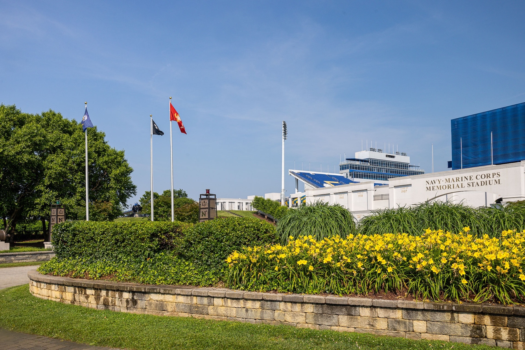 Navy Memorial Stadium raised landscape bed 4