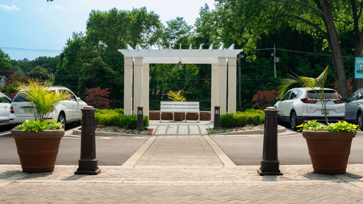 Brightview Senior Living commercial landscaping seating area gazebo