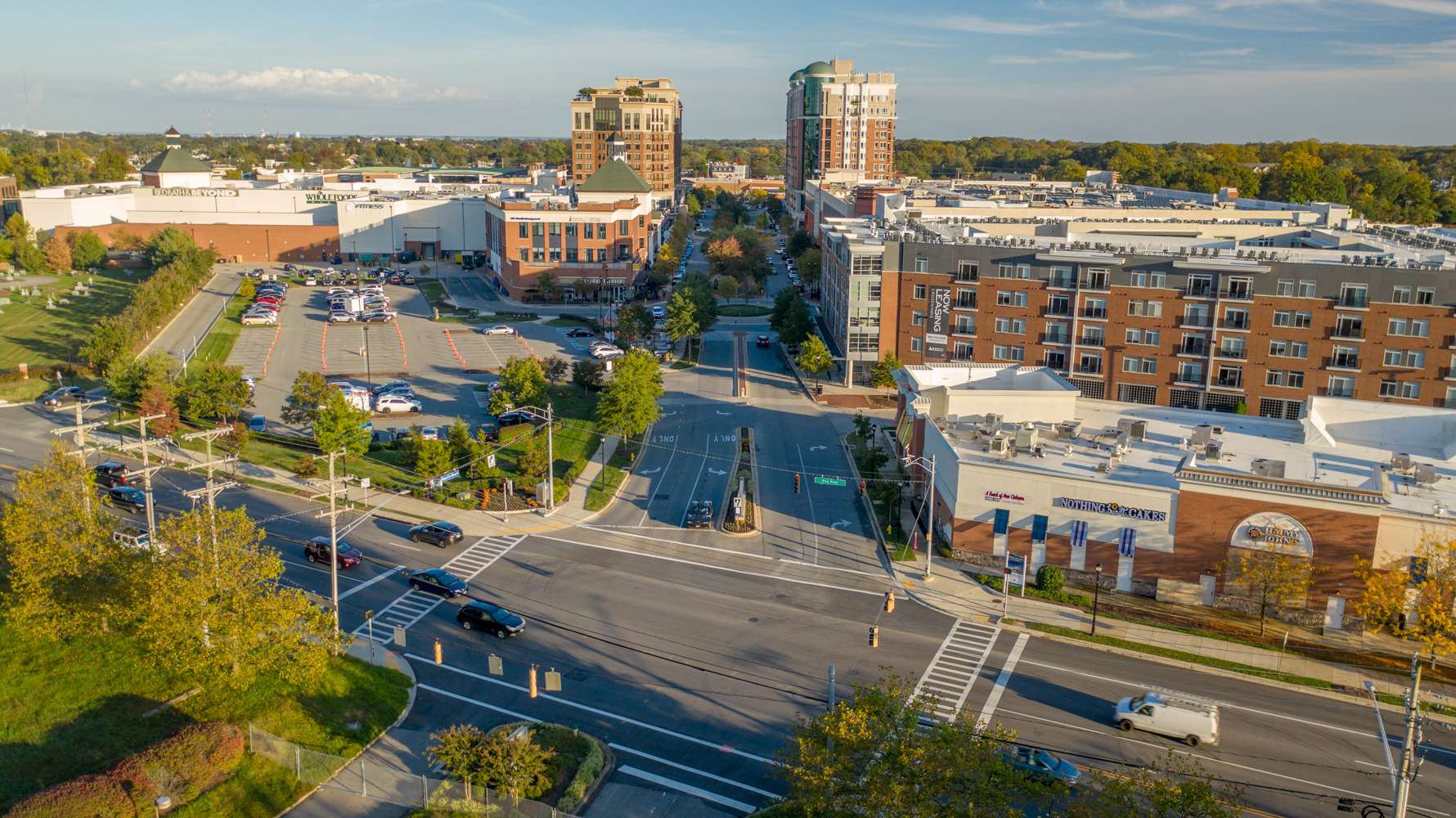 LevelGreen Aerial Commercial Annapolis Town Center Shopping center parking lot 3