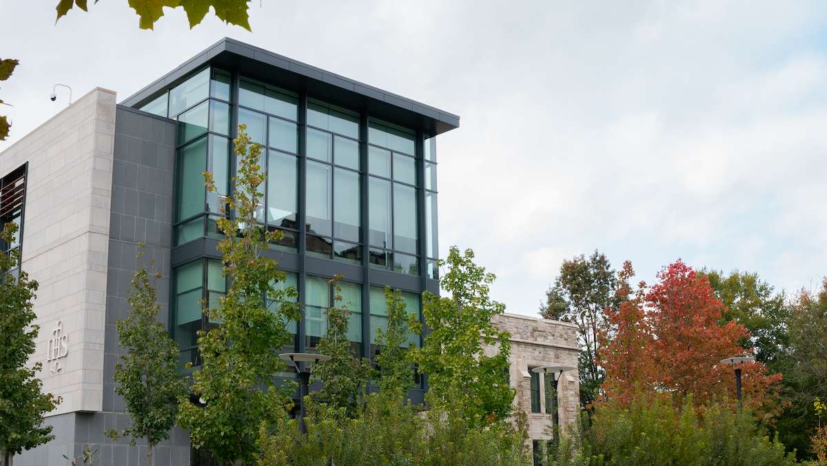 Loyola-trees-building