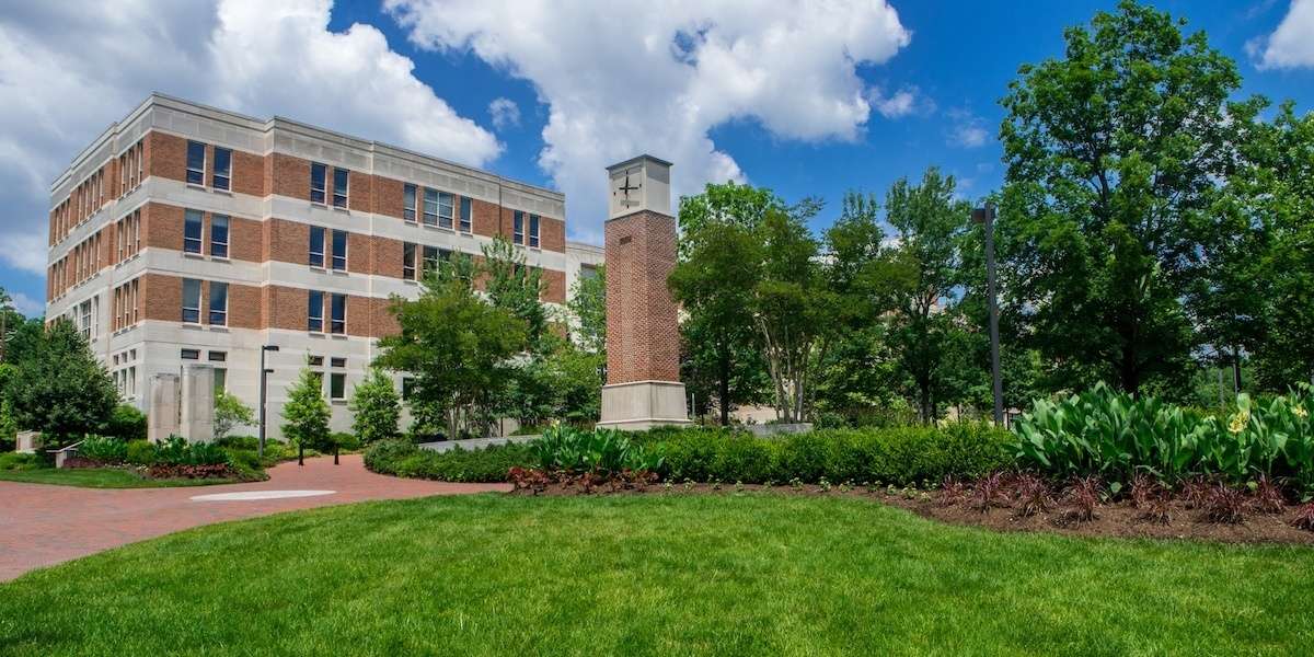 University of Maryland-college landscape bed grass flowers plantings