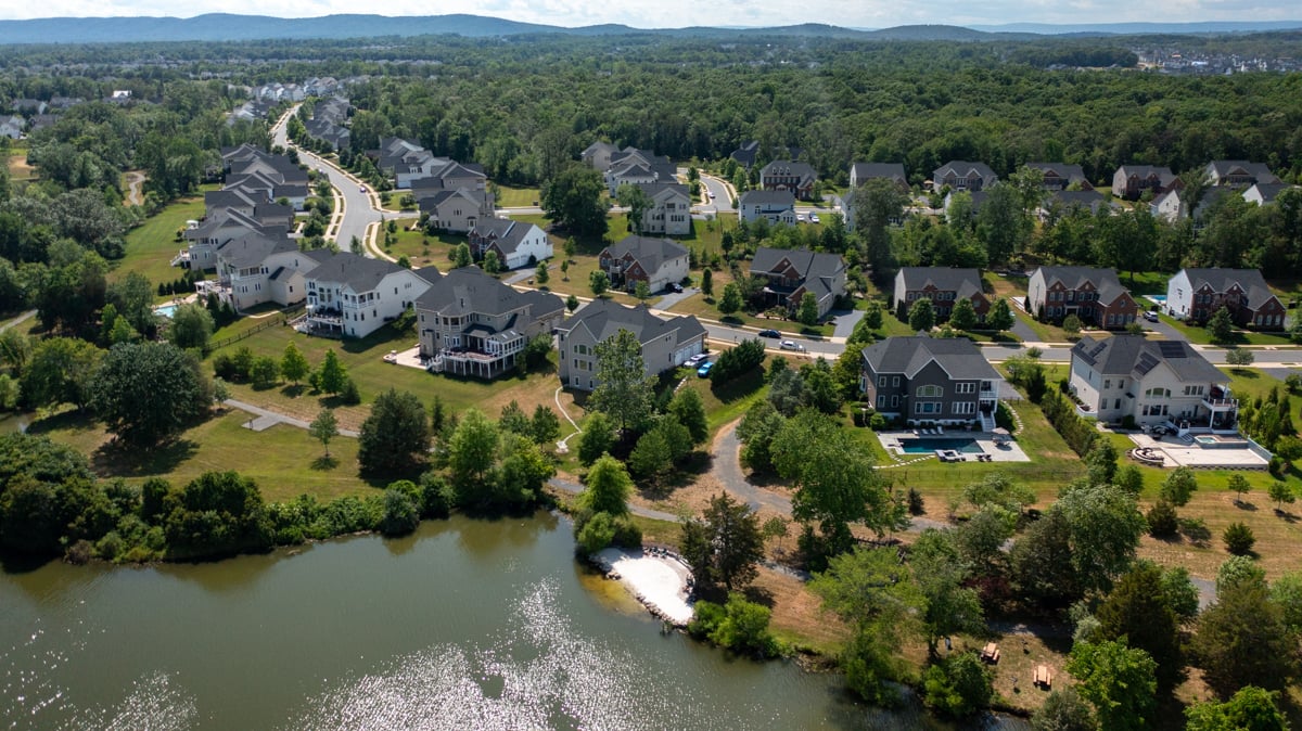 Loudoun Meadows HOA commercial landscaping community aerial